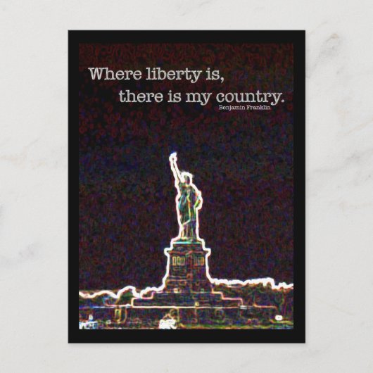 Long Live Liberty Briefkaart (Voorkant)
