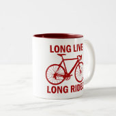Long Live Long Rides Tweekleurige Koffiemok (Voorkant rechts)