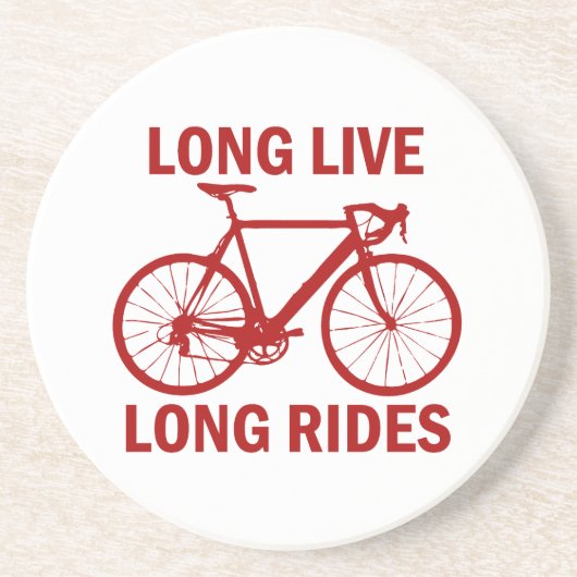 Long Live Long Rides Zandsteen Onderzetter (Voorkant)