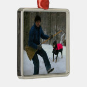 Long Live Rock en Roll Metalen Ornament (Rechts)