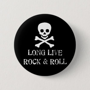 Long Live Rock en Roll Ronde Button 5,7 Cm