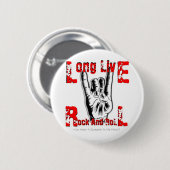 Long Live Rock en Roll Ronde Button 5,7 Cm (Voorkant /achterkant)