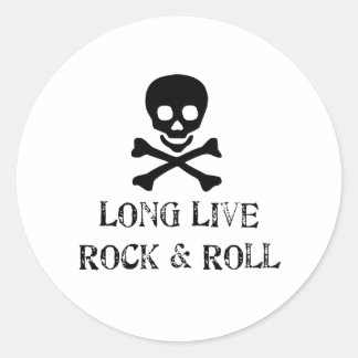 Long Live Rock en Roll Ronde Sticker
