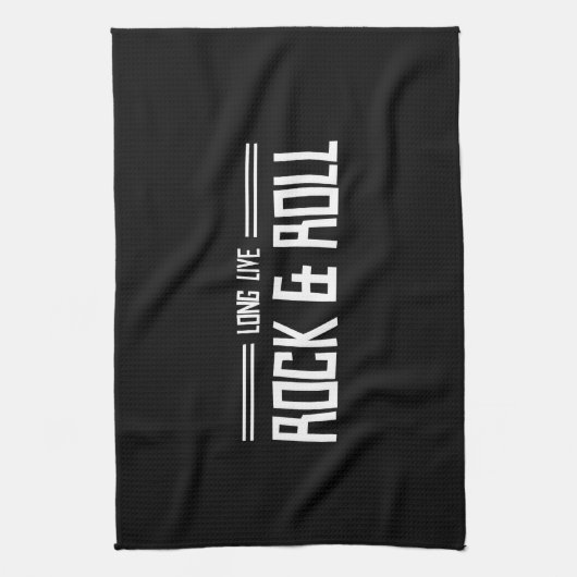 Long Live Rock en Roll Theedoek (Verticaal)