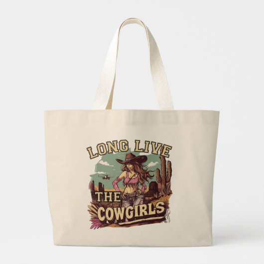 Long live the cowgirl grote tote bag (Achterkant)