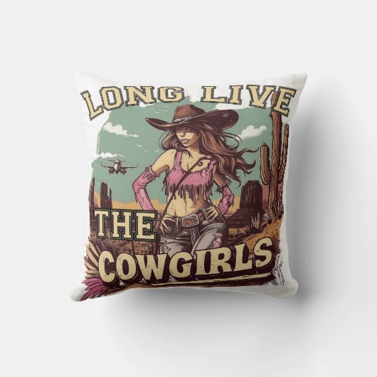 Long live the cowgirl kussen (Achterkant)