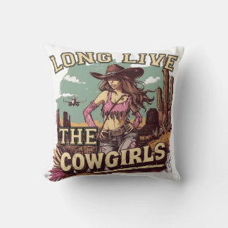 Long live the cowgirl kussen
