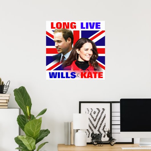 Long Live Wills & Kate Afbeelding Poster (Thuiskantoor)