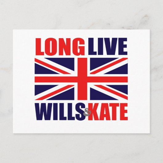 Long Live Wills & Kate Briefkaart (Voorkant)