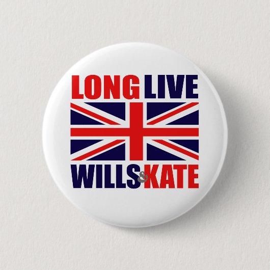 Long Live Wills & Kate Ronde Button 5,7 Cm (Voorkant)
