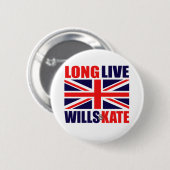Long Live Wills & Kate Ronde Button 5,7 Cm (Voorkant /achterkant)