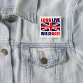 Long Live Wills & Kate Vierkante Button 5,1 Cm (In situ)