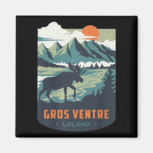 Long Long Long Honeymoon LOLOLOHO Gros Ventre Wild Magneet (Voorkant)