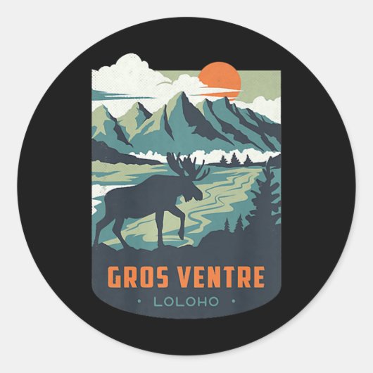 Long Long Long Honeymoon LOLOLOHO Gros Ventre Wild Ronde Sticker (Voorkant)
