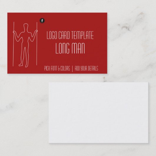 Long Man Giant Geoglyph Symbol Logo Visitekaartje (Voorkant / Achterkant)