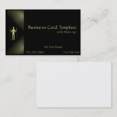 Long Man Logo - Simple Gold Man Visitekaartje (Voorkant / Achterkant)