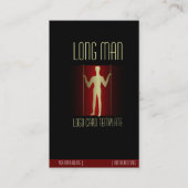 Long Man Simple Gold Logo Visitekaartje (Voorkant)