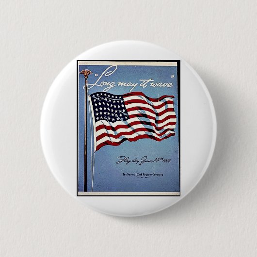 Long May It Wave Ronde Button 5,7 Cm (Voorkant)