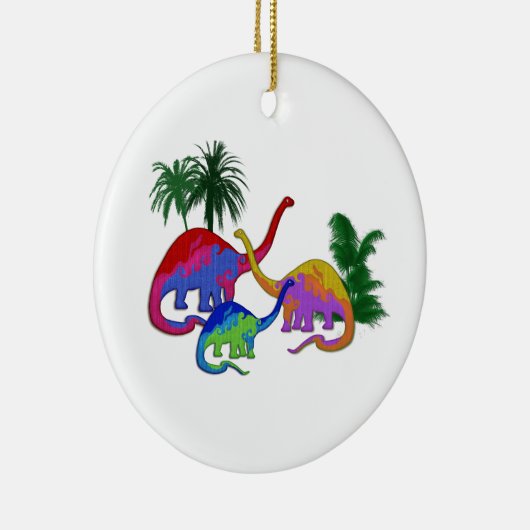 Long Necked Dinosaur Family Keramisch Ornament (Rechts)