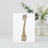 Long Necked Giraffe Briefkaart (Staand voorkant)
