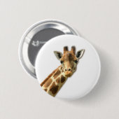 Long Necked Giraffe Pin Ronde Button 5,7 Cm (Voorkant /achterkant)