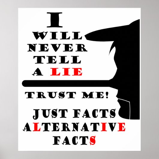 Long Nose Alternative Facts Value Poster Paper (Voorkant)