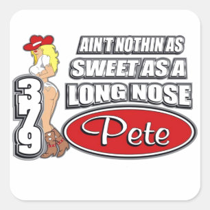 Long Nose Pete Vierkante Sticker