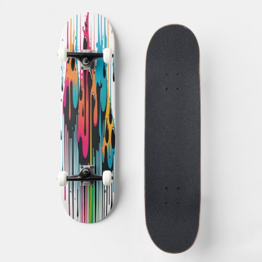 Long Paint 6v Skateboard (Voorkant)