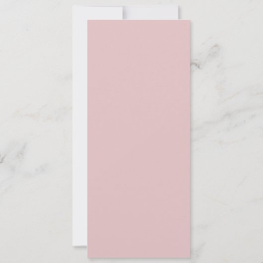Long Pastel Baby Roze Arch Cross Baptism Menu Kaar Kaart (Achterkant)