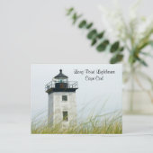 Long Point Light Provincetown Cape Post Card Briefkaart (Staand voorkant)
