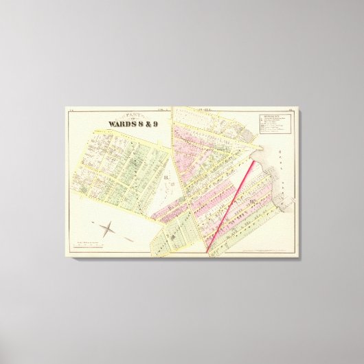 Long Pond en Cranston Street Baptist Church Canvas Afdruk (Voorkant)