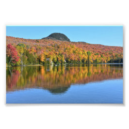 Long Pond in de herfst, Westmore, Vermont Foto Afdruk