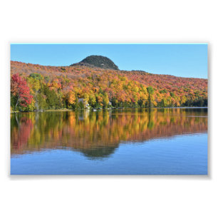 Long Pond in de herfst, Westmore, Vermont Foto Afdruk