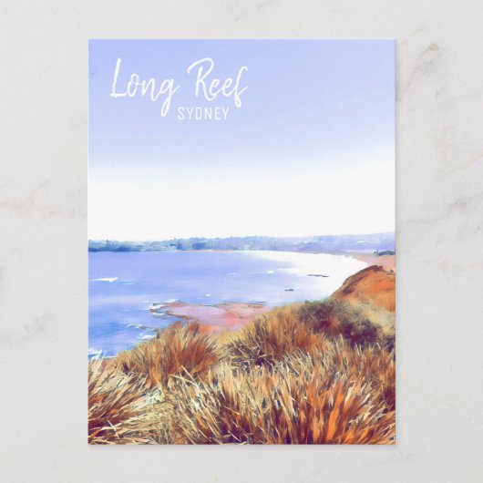Long Reef Sydney Northern Beaches retro Briefkaart (Voorkant)