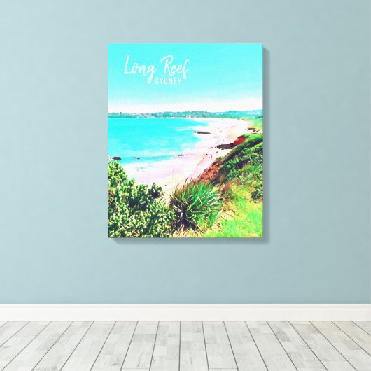 Long Reef Sydney-strand Noordelijke stranden reize Canvas Afdruk (Insitu (Houten vloer))
