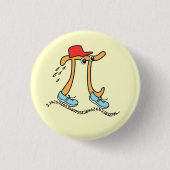 Long Running Pi - Funny Pi Guy Button (Voorkant)