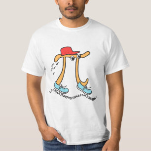 Long Running Pi - Funny Pi Guy T-shirt