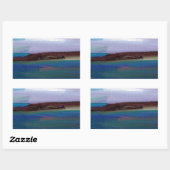 Long Sands Zee Uitzicht Rechthoekige Sticker (Vel)