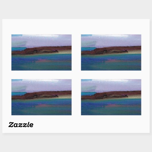 Long Sands Zee Uitzicht Rechthoekige Sticker (Vel)