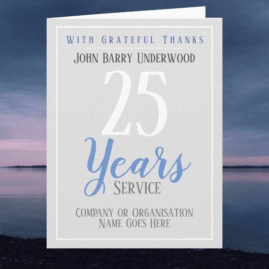 Long Service Award certificaatstijl Kaart