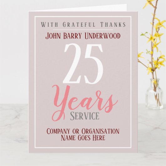 Long Service Award-licentiekaart in stijl Kaart (Gele Bloem)