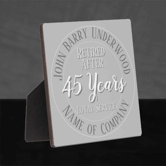 Long Service Award of Retirement Plaque Fotoplaat