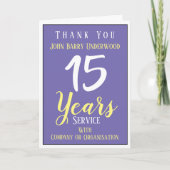 Long Service Award - Recognition Kaart (Voorkant)