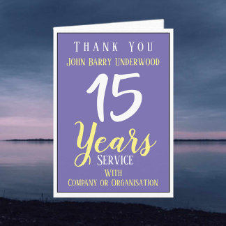 Long Service Award - Recognition Kaart