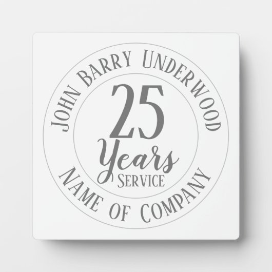 Long Service of Retirement Award Fotoplaat (Voorkant)