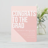LONG SHADOW FELICITEERT HET AFSTUDEERDER BLUSH KAART (Staand voorkant)