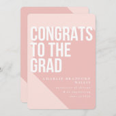 LONG SHADOW FELICITEERT HET AFSTUDEERDER BLUSH KAART (Voorkant / Achterkant)