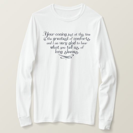Long Slapes Mrs Bennet Quote T-shirt (Design voorkant)