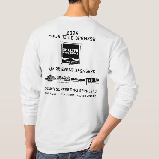 LONG SLEEVE 2026 Thunderbird Golf Sponsors T-shirt (Achterkant)