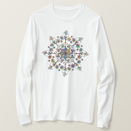 Long sleeve color mandala T-Shirt (Design voorkant)